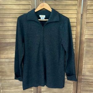 Talbots dark grey wool sweater size M